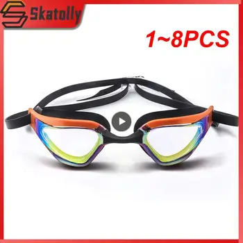1 ~ 8 шт. Водонепроницаемые высокоэластичные очки для бассейна Антитуманные очки для плавания Профессиональные очки для плавания Мужчины Женщины Плавательное снаряжение