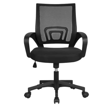 Smile Mart Регулируемое сетчатое вращающееся офисное кресло со средней спинкой и подлокотниками, компьютерное кресло, игровое кресло, несколько вариантов цвета