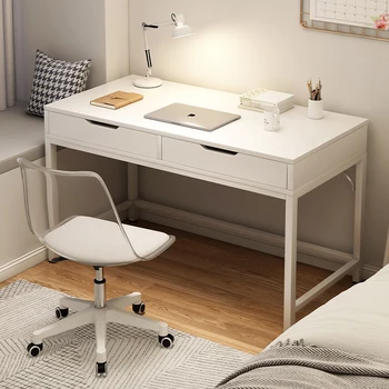 Компьютерный стол, настольный, минималистичный современный офисный стол с выдвижными ящиками, письменный стол для домашнего использования, спальня для девочки, стол для макияжа, туалетный столик